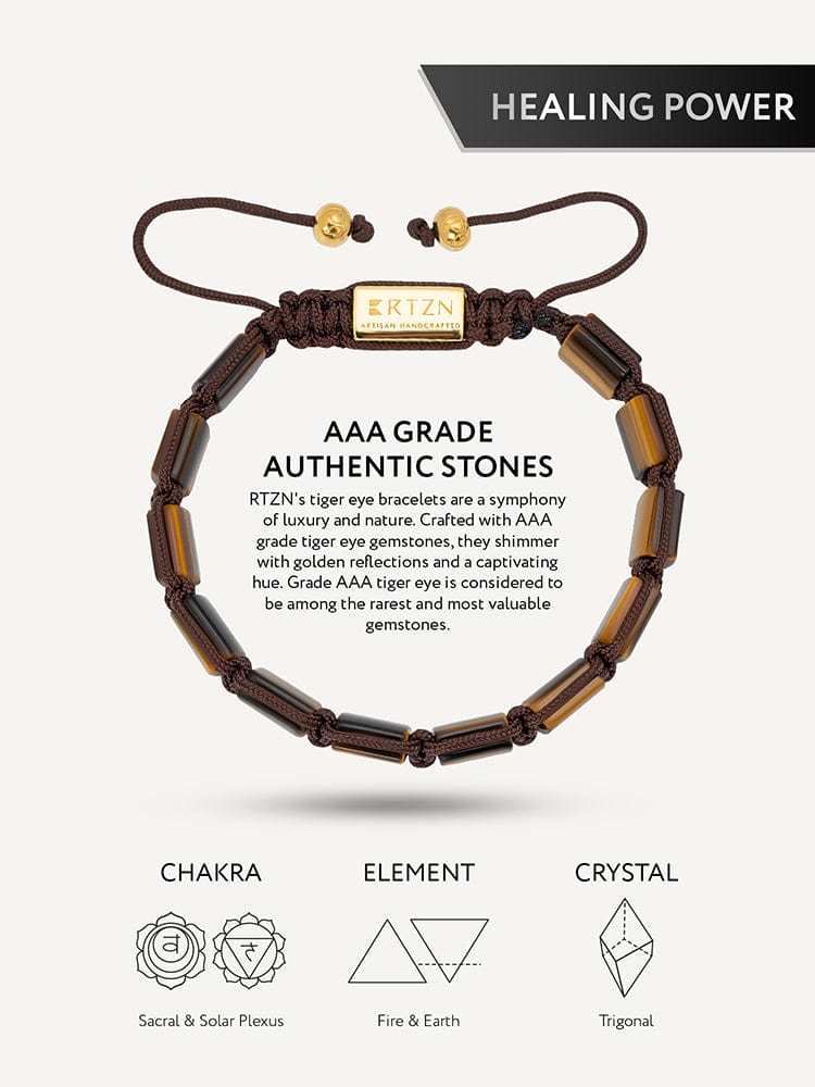 Tigers Eye Beaded Bracelet - Havana