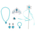Children's Frozen Cartoon Crown Magic Wand Princess Elsa Ear Jewelry Set