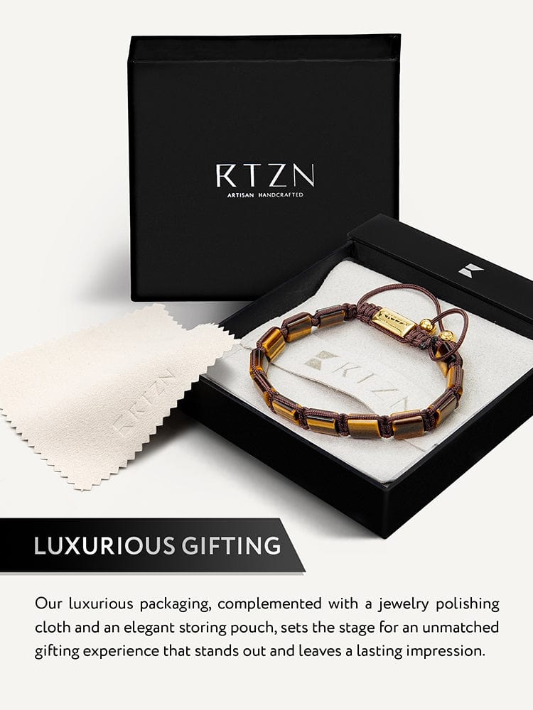 Tigers Eye Beaded Bracelet - Havana