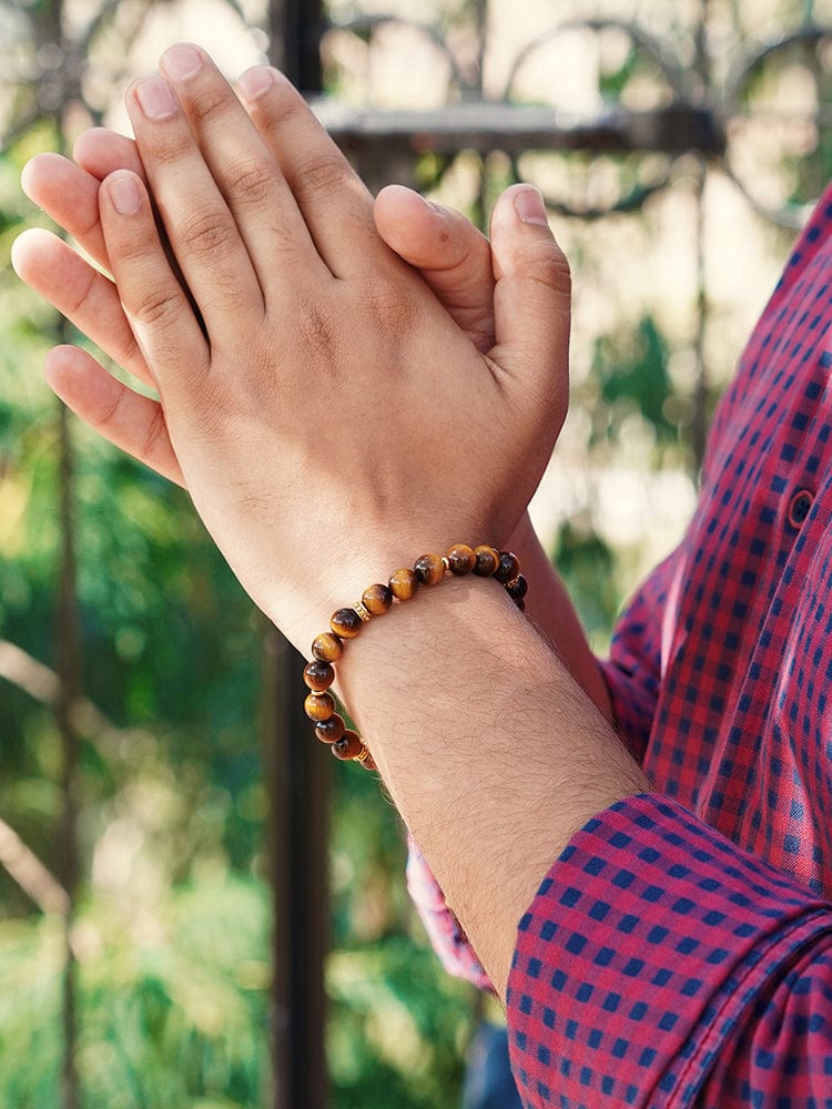 Tigers Eye Beaded Bracelet - Mykonos