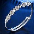 Love Pattern Lantern Right Rain Rotating Bead Push-pull Fashion Sier Bracelet