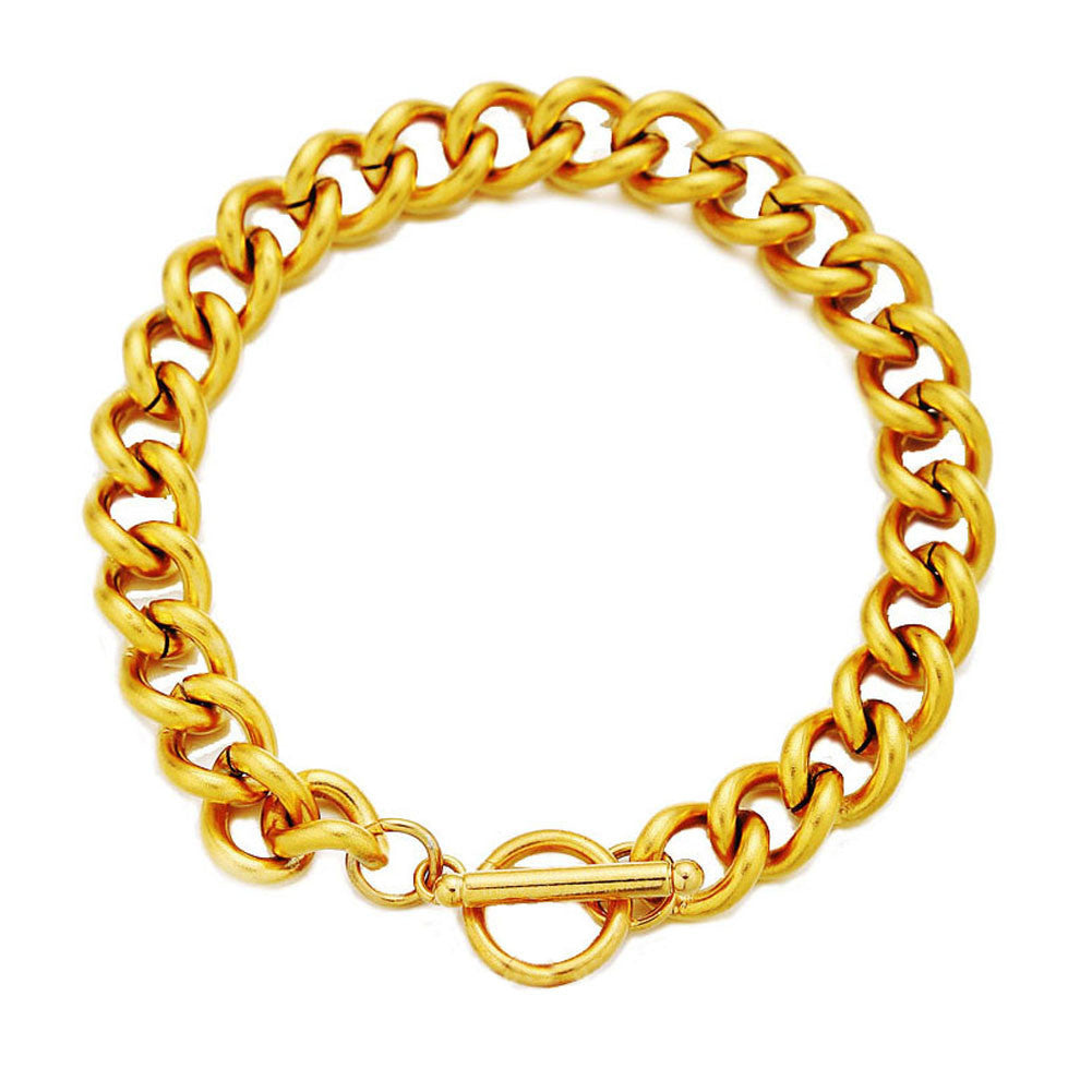 Men's Stainless Steel Buckle Female Hip Hop Ear Fashion Domineering Twist Bracelets