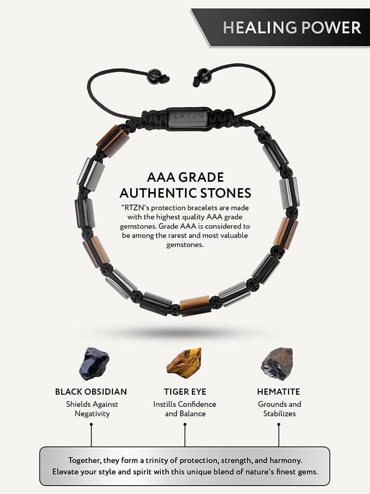 Triple Protection Beaded Bracelet - Havana