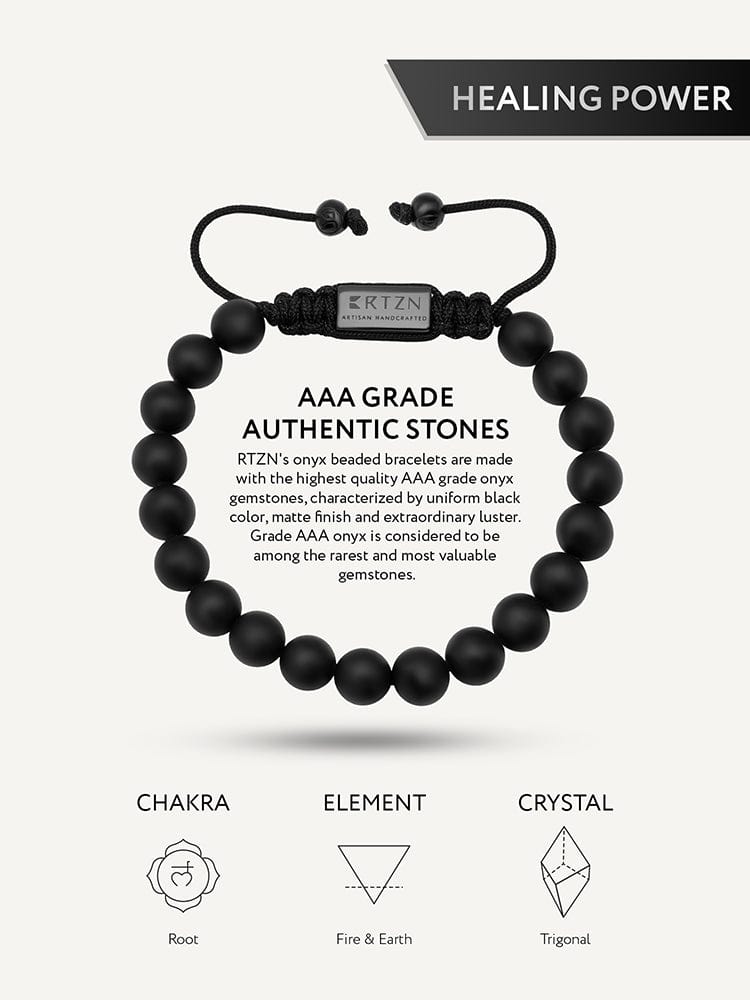 Black Onyx Beaded Bracelet - Bali