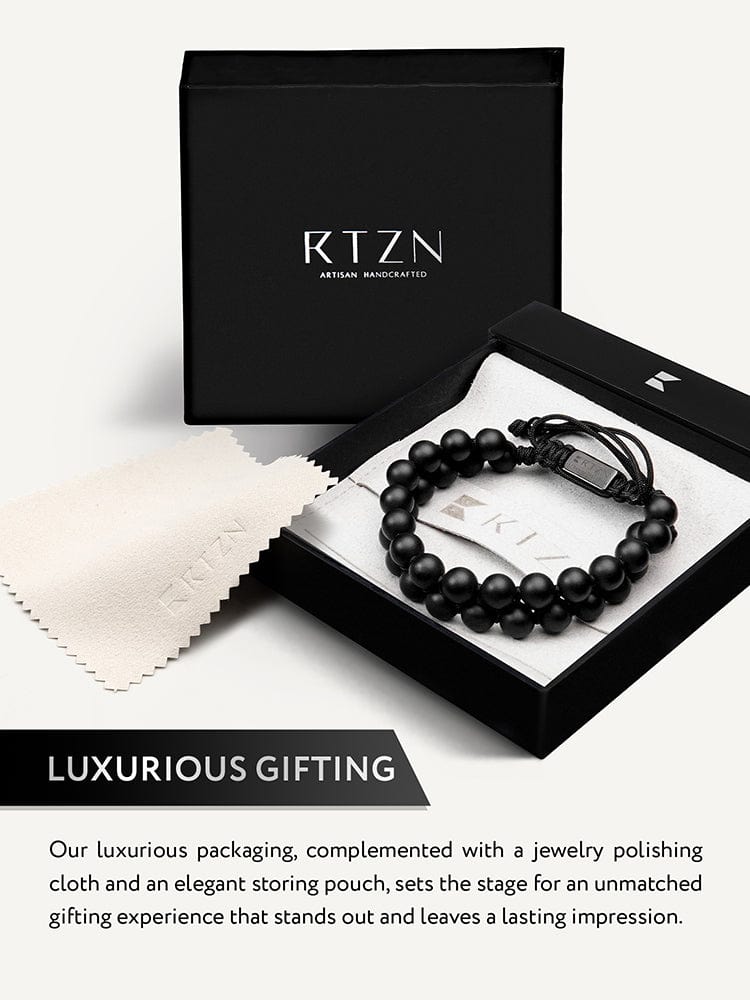 Black Onyx Beaded Bracelet - Morocco