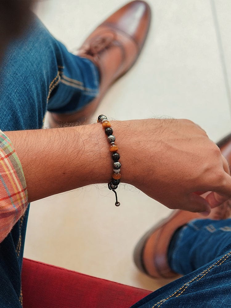 Triple Protection Beaded Bracelet - Mykonos