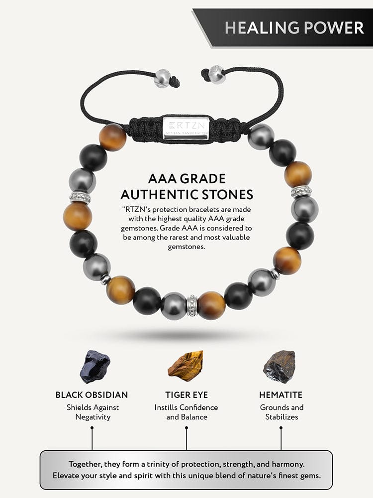 Triple Protection Beaded Bracelet - Mykonos