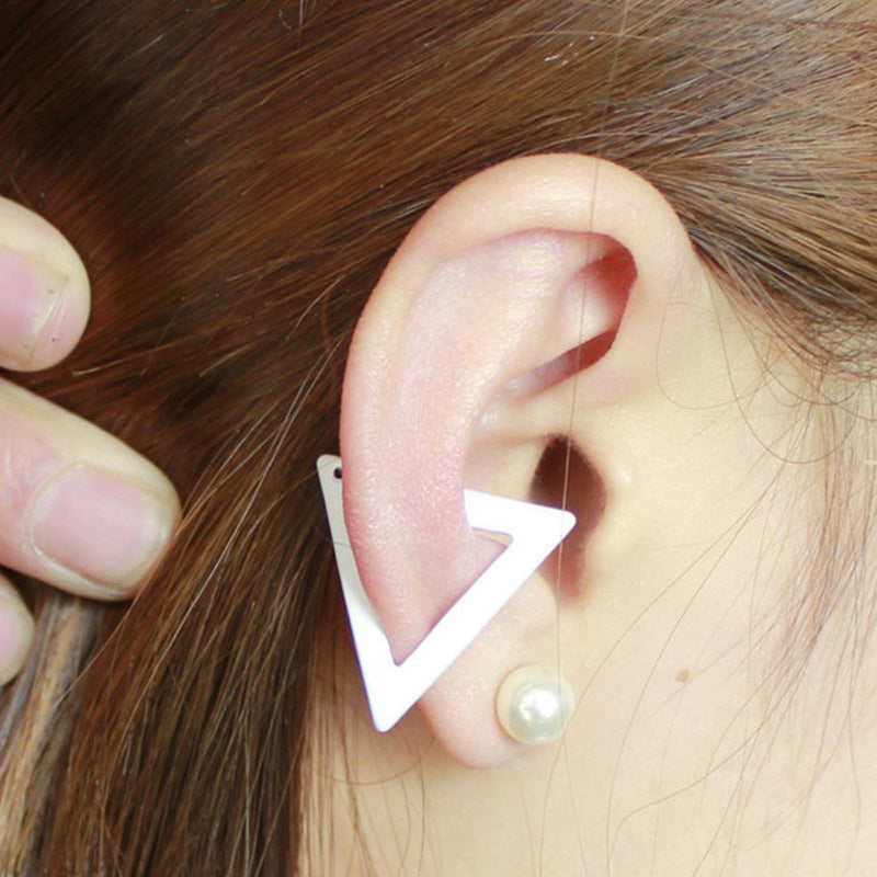 Popular Personalized Exaggerated Metal Triangle Fashion Earrings
