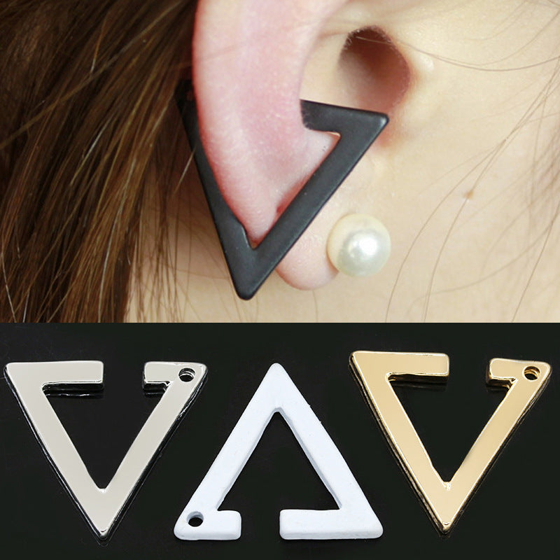 Popular Personalized Exaggerated Metal Triangle Fashion Earrings