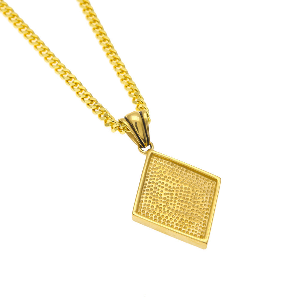 Drop Oil Gold Plated Dog Tag Pendants