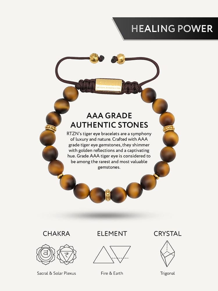 Tigers Eye Beaded Bracelet - Mykonos