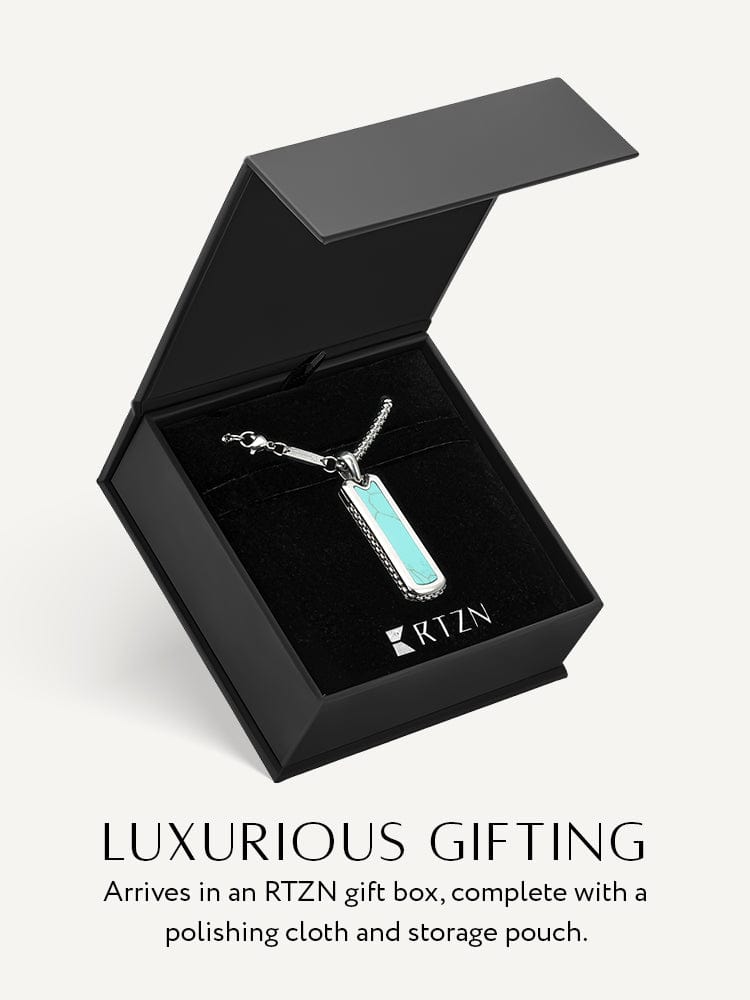 Turquoise Column Pendant Necklace
