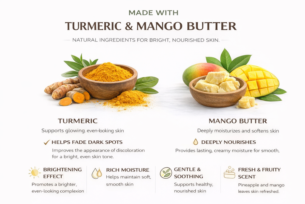 Pineapple Turmeric Mango Butter Bar Soap – Brightening Cleanse
