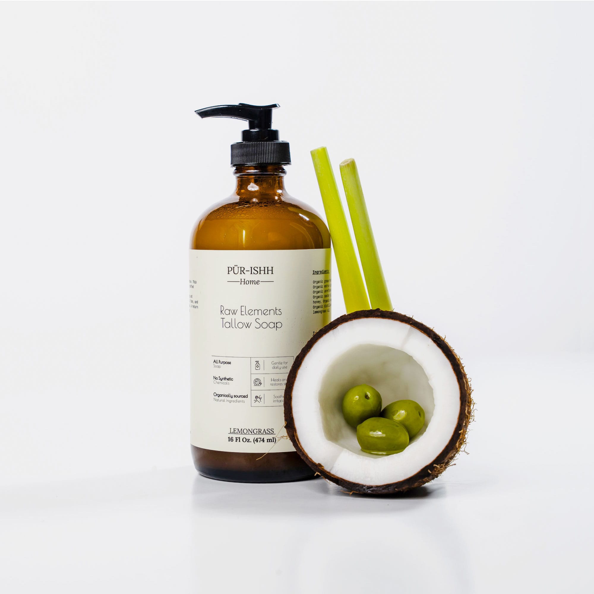 Raw Elements Tallow Soap (Lemongrass)