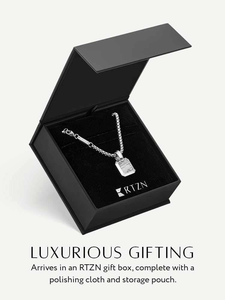 Meteorite Square Pendant Necklace