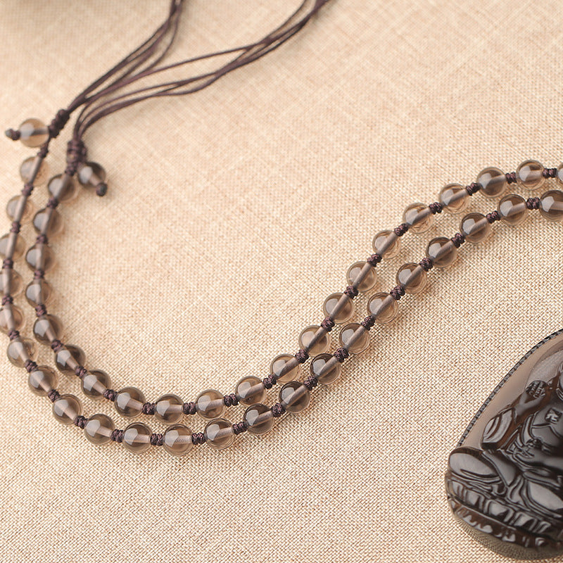 Icy Obsidian Chinese Zodiac Guardian Buddha Pendants