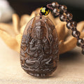 Icy Obsidian Chinese Zodiac Guardian Buddha Pendants