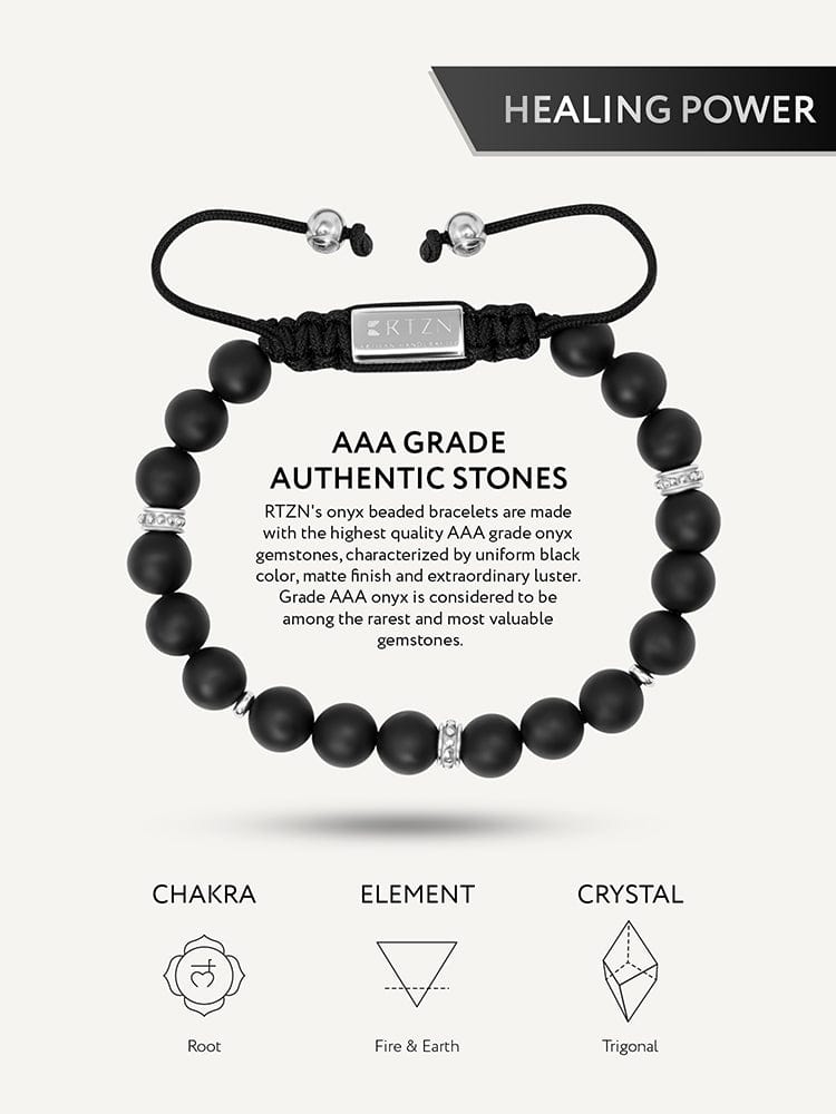 Black Onyx Beaded Bracelet  - Mykonos