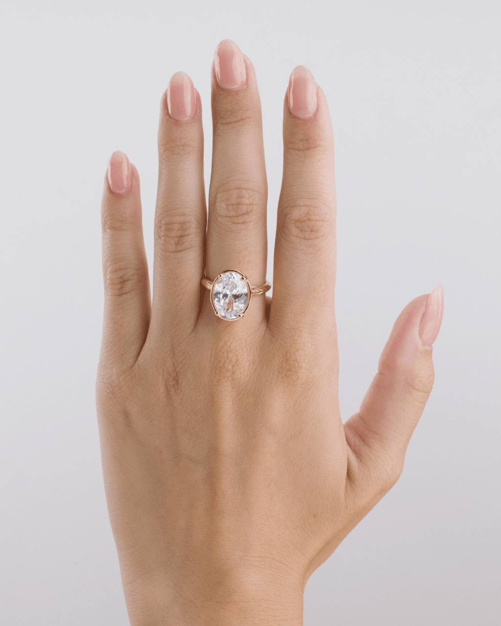 Sterling Silver Oval Cut CZ Cocktail Ring