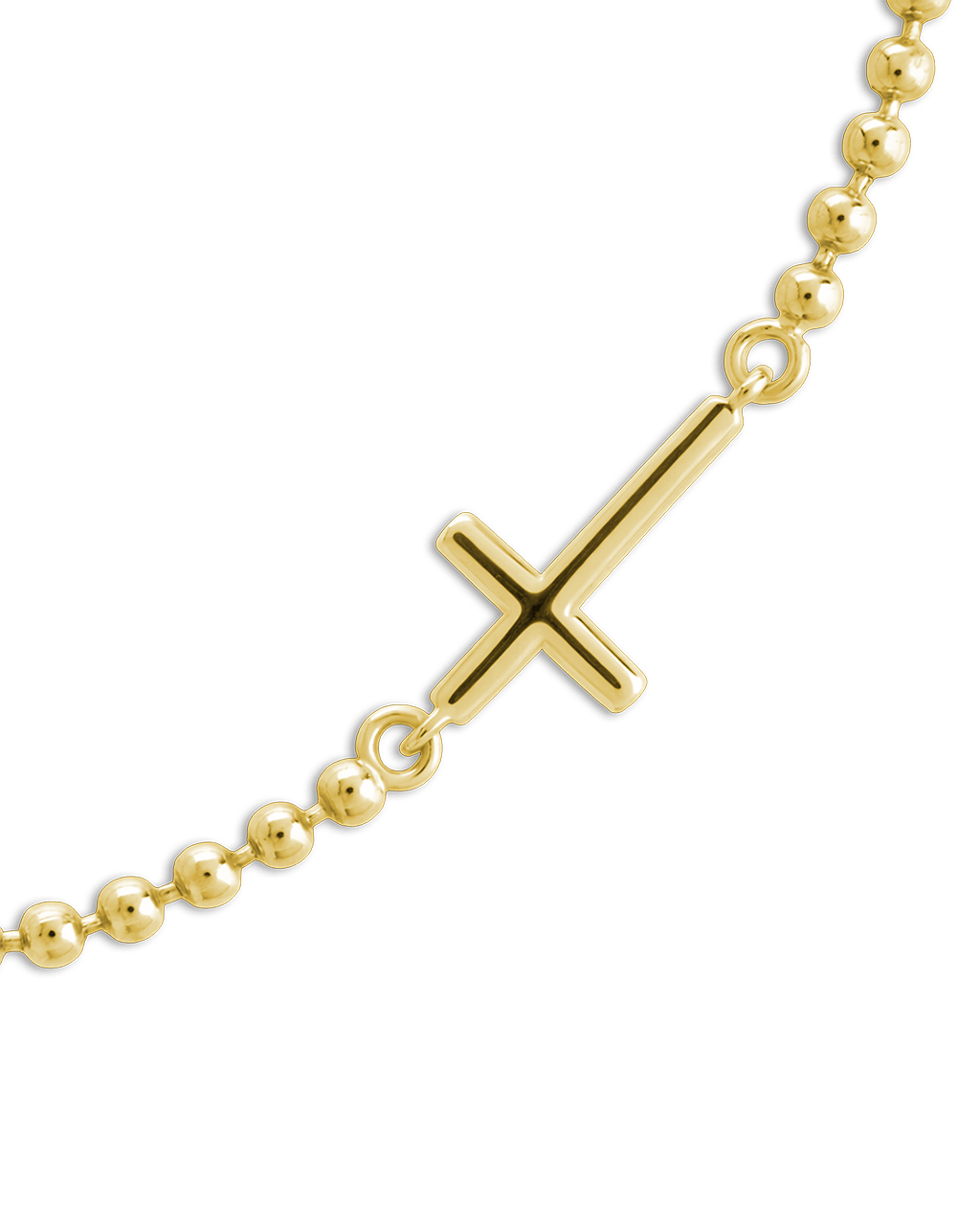 Sterling Silver Kelsey Beaded Cross Bracelet