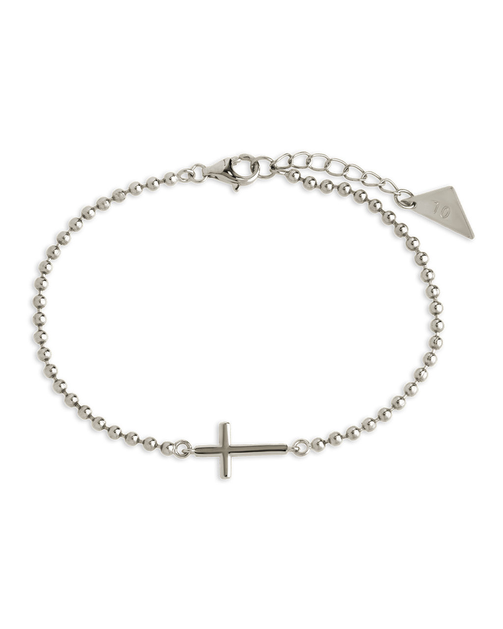 Sterling Silver Kelsey Beaded Cross Bracelet