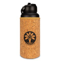 Black Cork Sleeve Bottle with Flip Straw Lid | 32oz