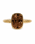 Sterling Silver Mini Chocolate Elongated Cushion Ring