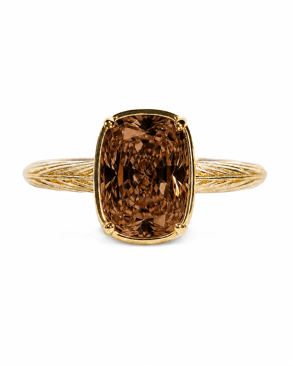 Sterling Silver Mini Chocolate Elongated Cushion Ring