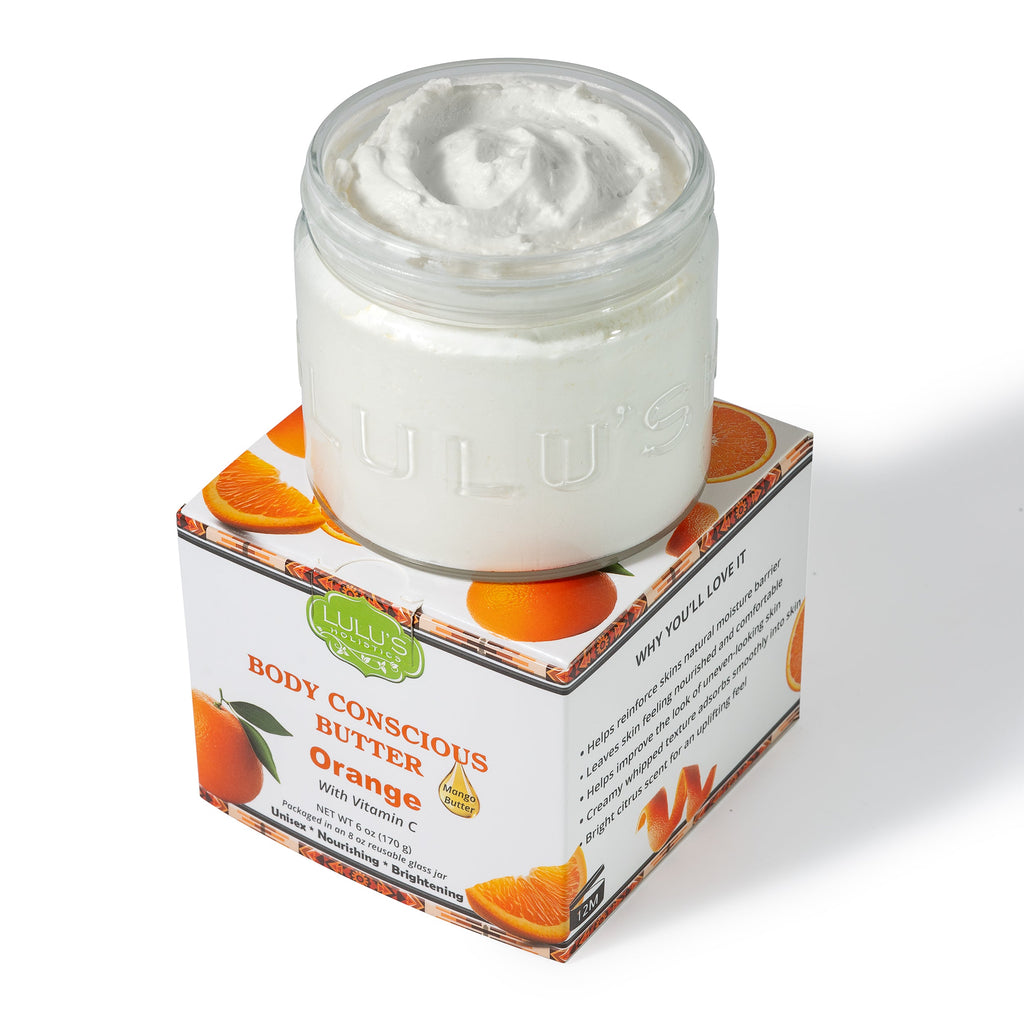 Orange Vitamin C Whipped Mango Body Butter – Non-Greasy, Radiant Skin