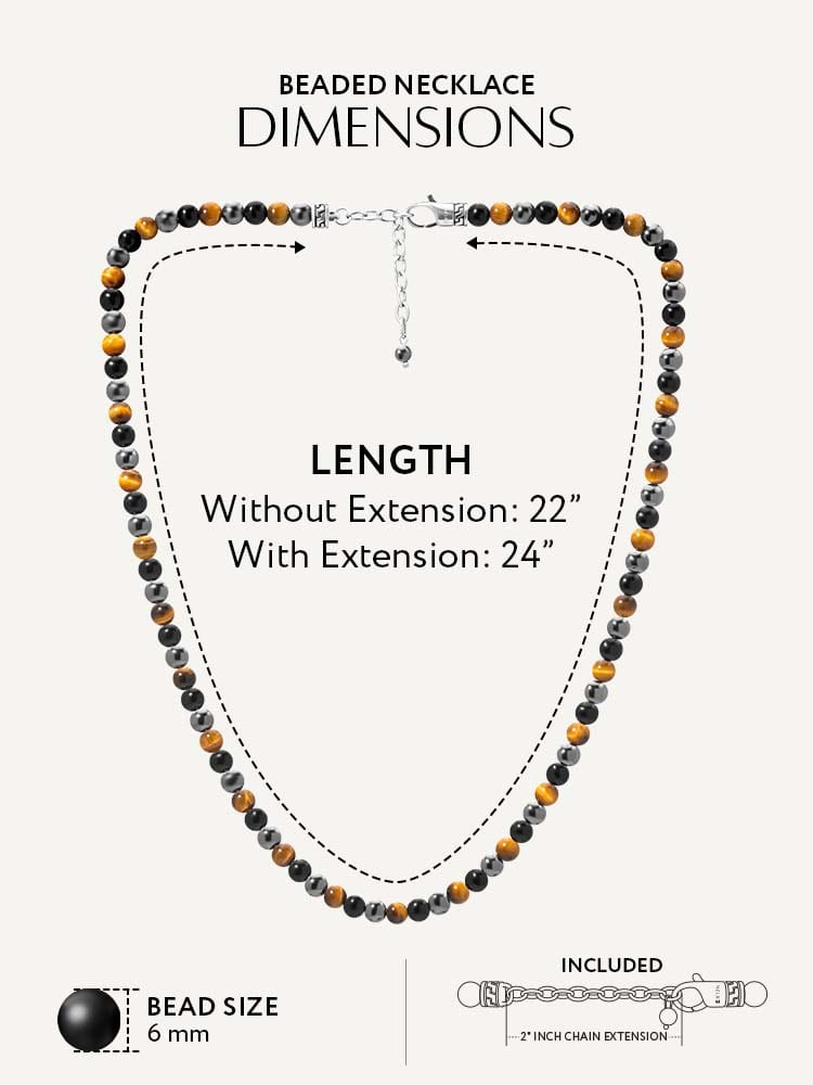 Triple Protection Beaded Necklace