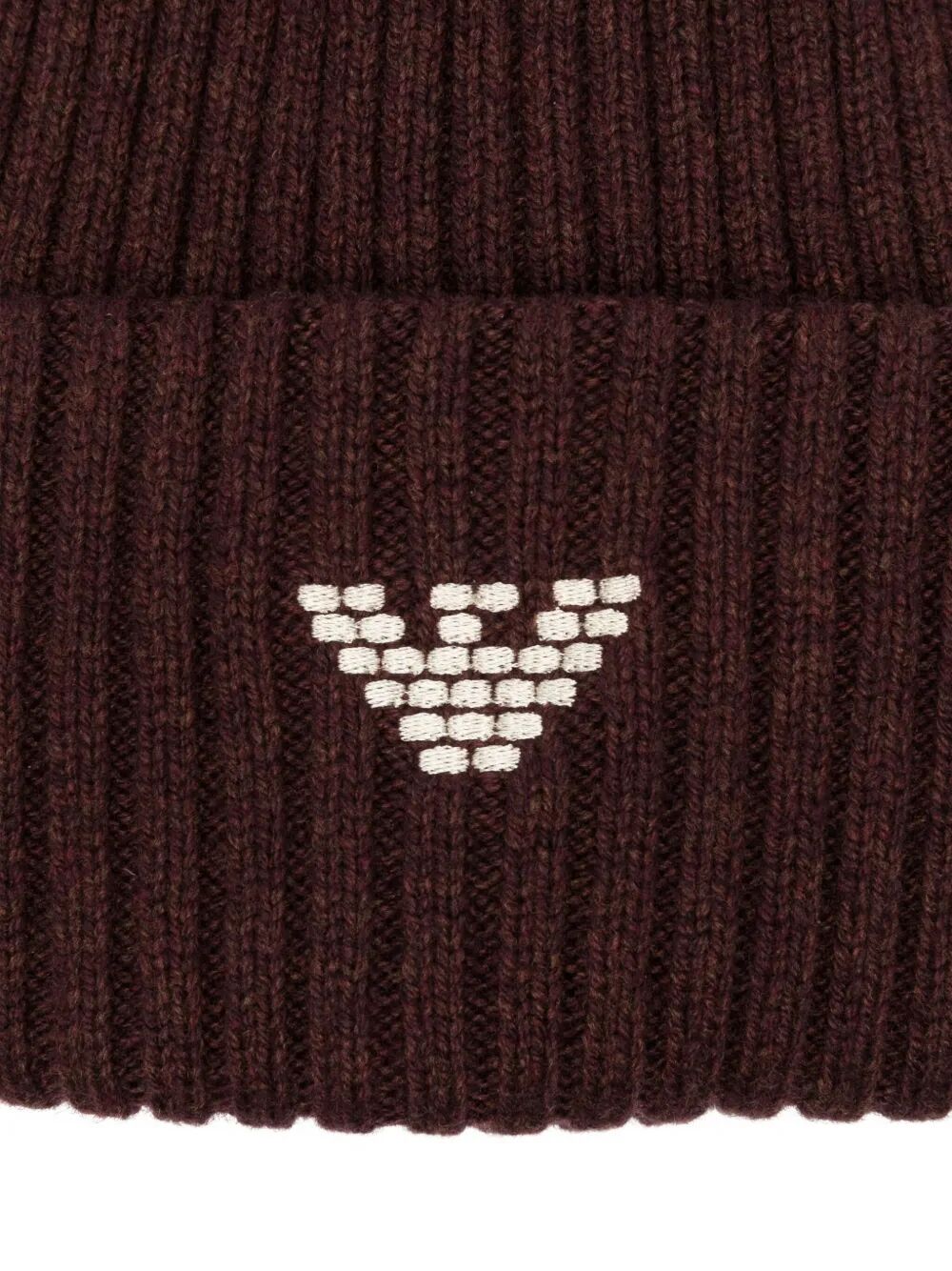 EMPORIO ARMANI Ribbed Wool Beanie Hat for Men - Essential Cold Weather Accessory