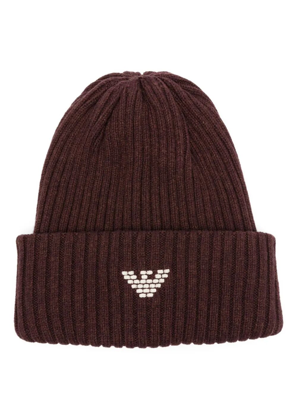 EMPORIO ARMANI Ribbed Wool Beanie Hat for Men - Essential Cold Weather Accessory