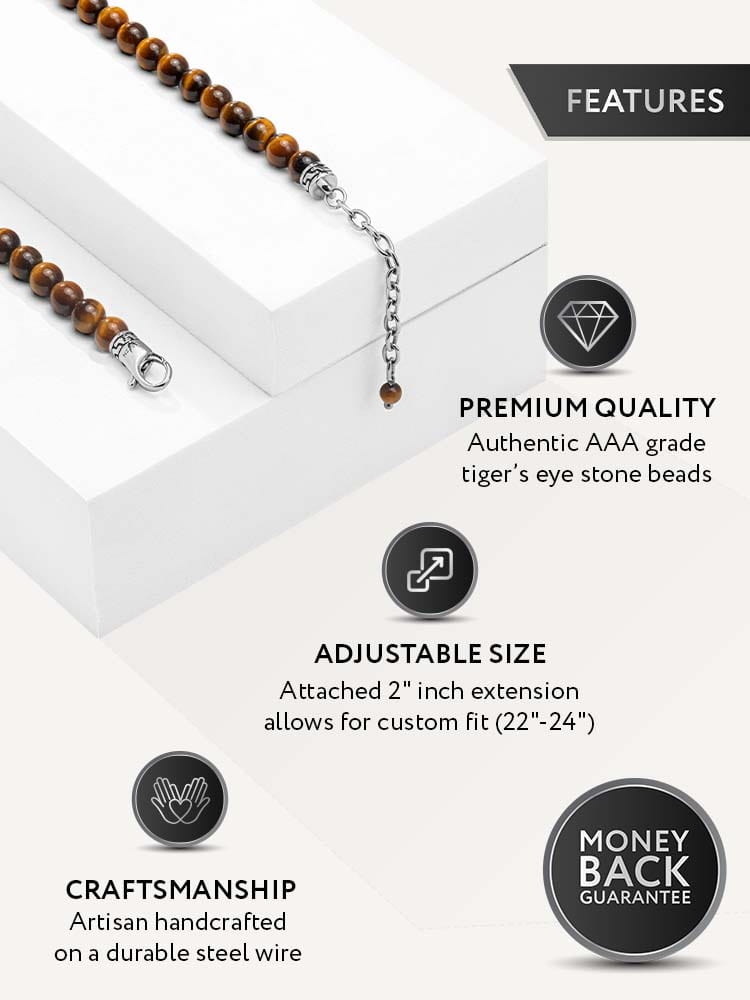Tiger Eye Beaded Necklace