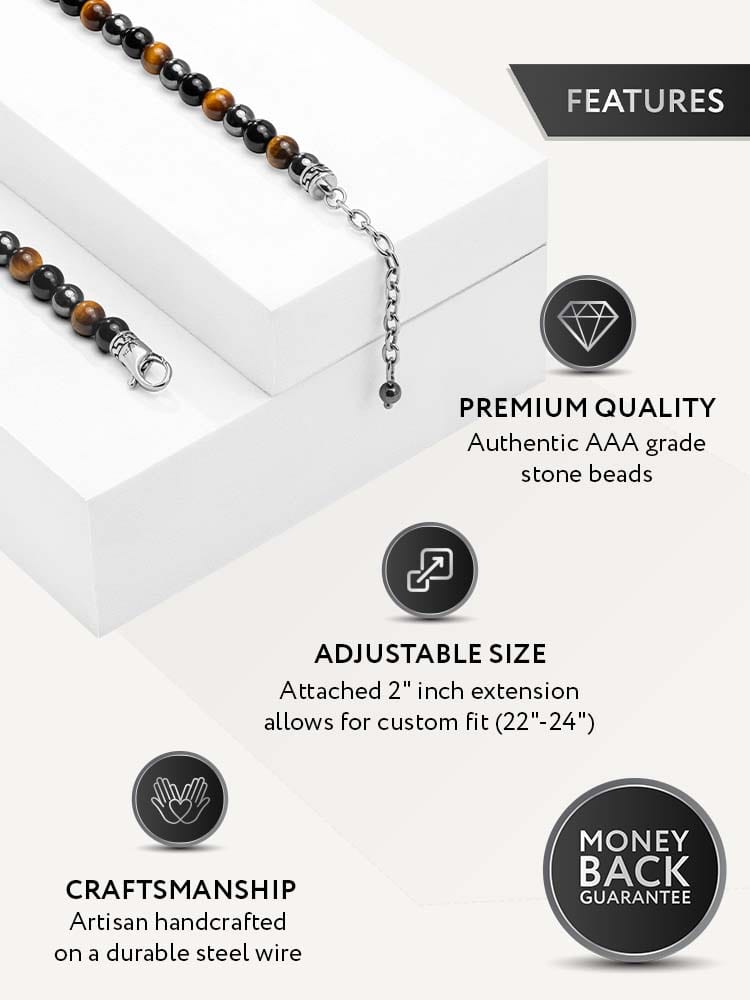 Triple Protection Beaded Necklace