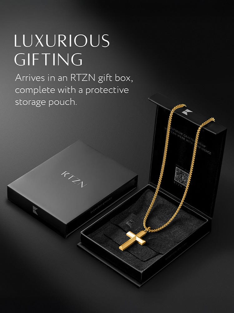 Cross Pendant Necklace (Gold)