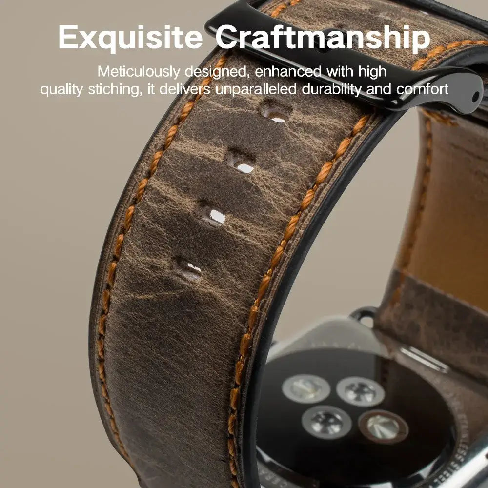 Apple Watch Leather Strap - Premium Durable Fashion Band