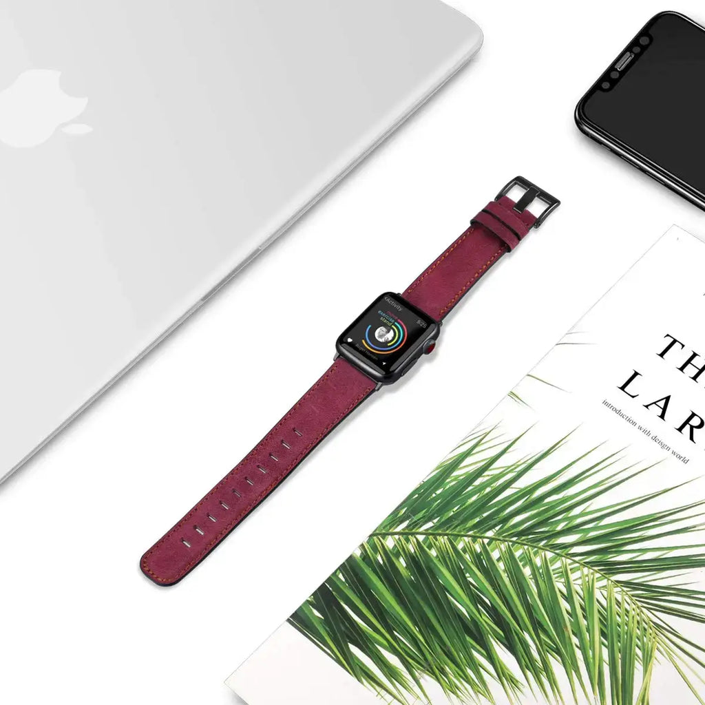 Apple Watch Leather Strap - Premium Durable Fashion Band