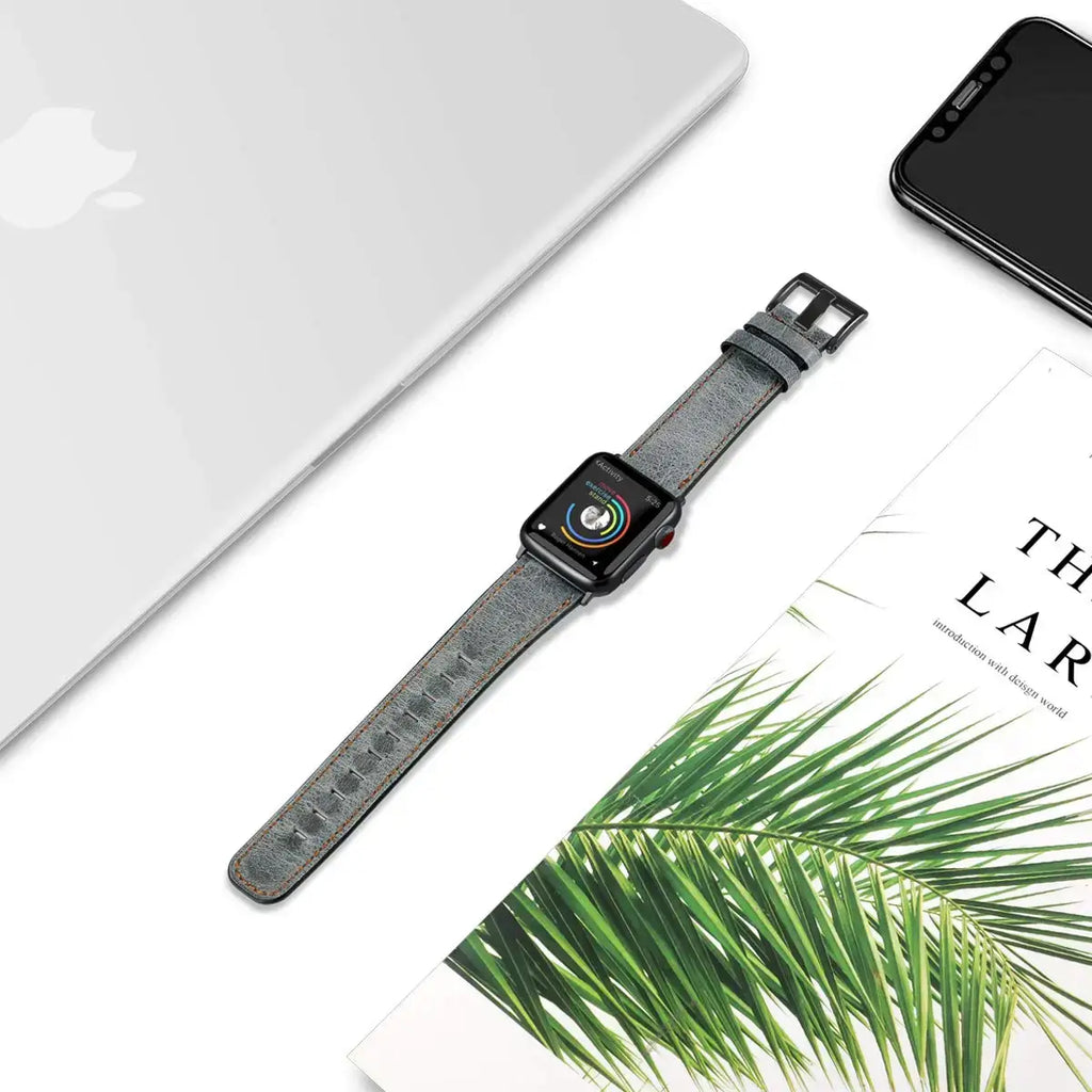 Apple Watch Leather Strap - Premium Durable Fashion Band
