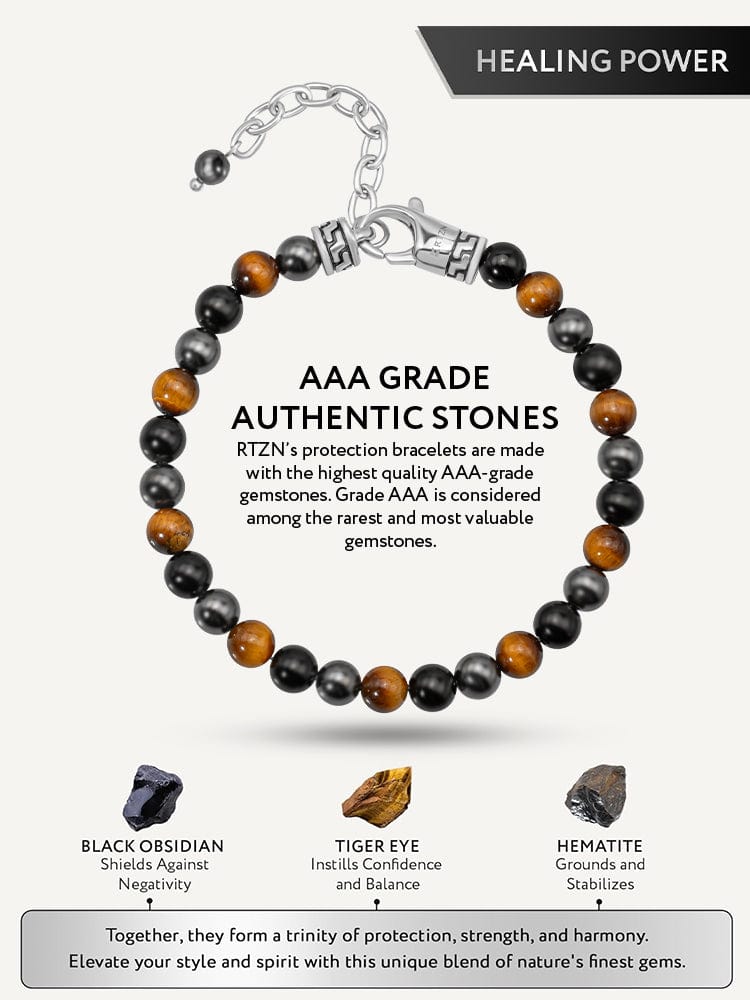 Triple Protection Beaded Bracelet - Chain Fit