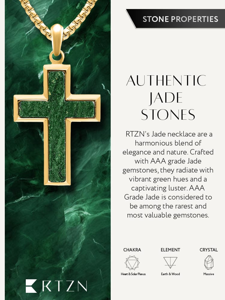 Jade Cross Pendant Necklace