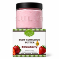Strawberry & Dragon Fruit Whipped Mango Body Butter – Non-Greasy Glow & Soft Exfoliation