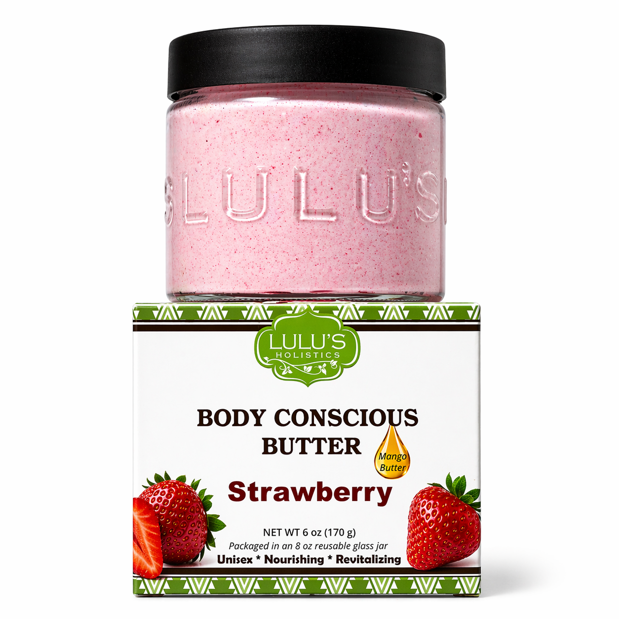 Strawberry & Dragon Fruit Whipped Mango Body Butter – Non-Greasy Glow & Soft Exfoliation
