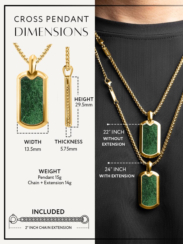 Jade Dog Tag Pendant Necklace