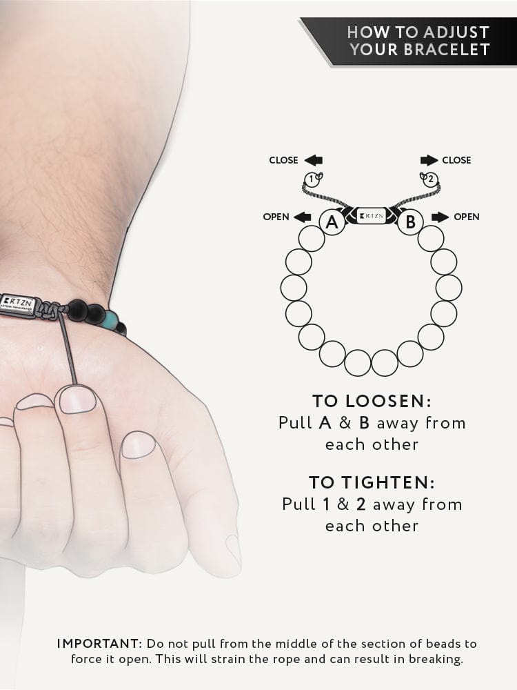 Turquoise & Black Onyx Beaded Bracelet - Navajo