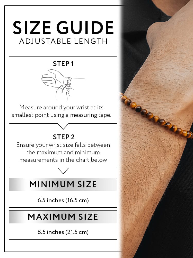Tigers Eye Beaded Bracelet - Chain Fit