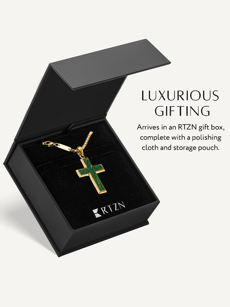 Jade Cross Pendant Necklace