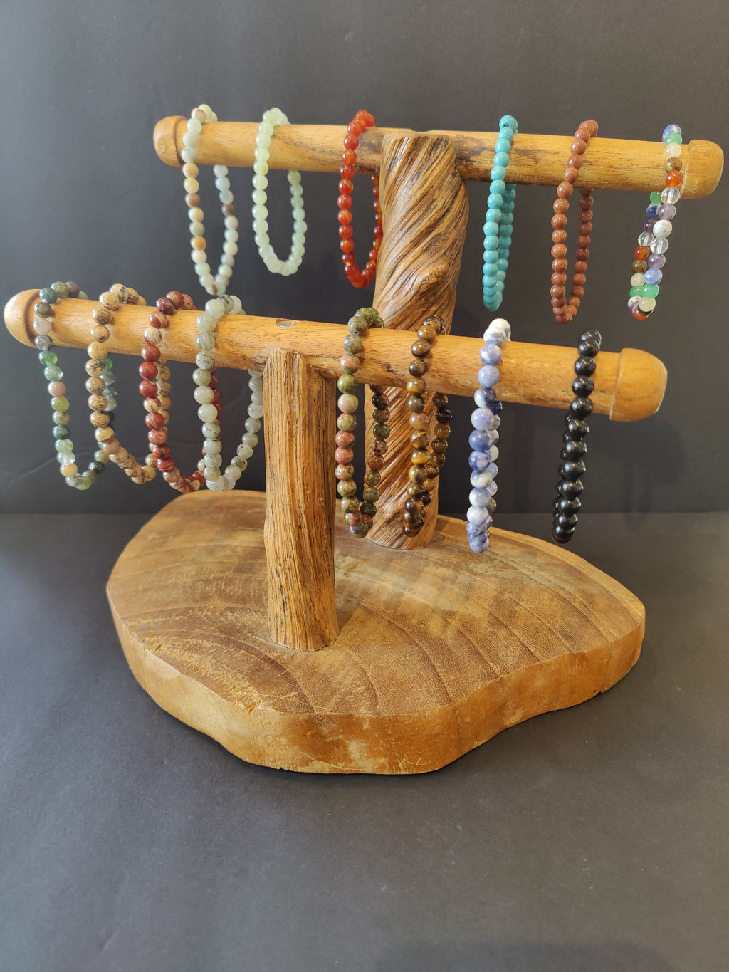 Beaded Stone Bracelet 6mm