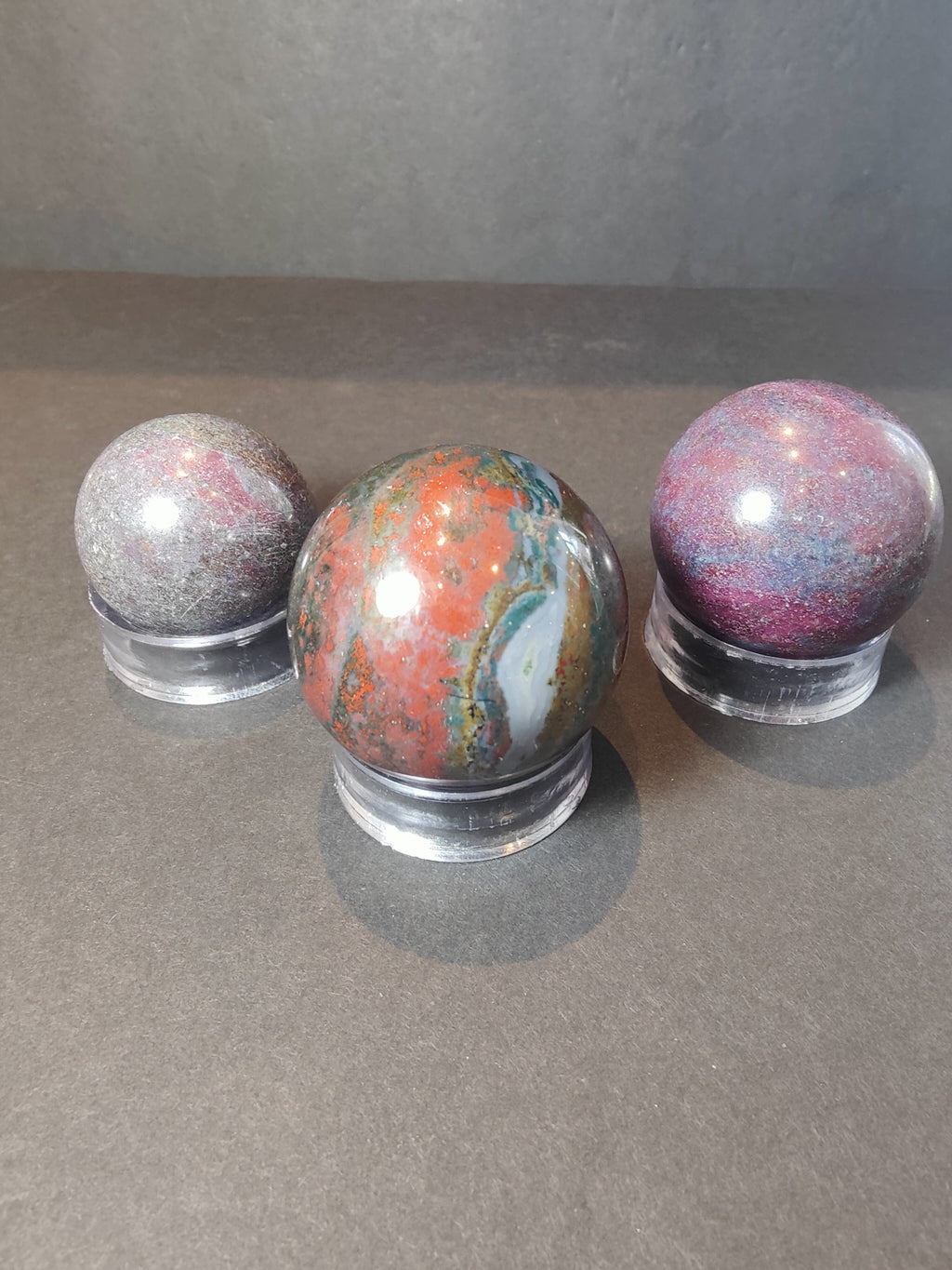 Ruby Kyanite Polished Spheres & Palmstones