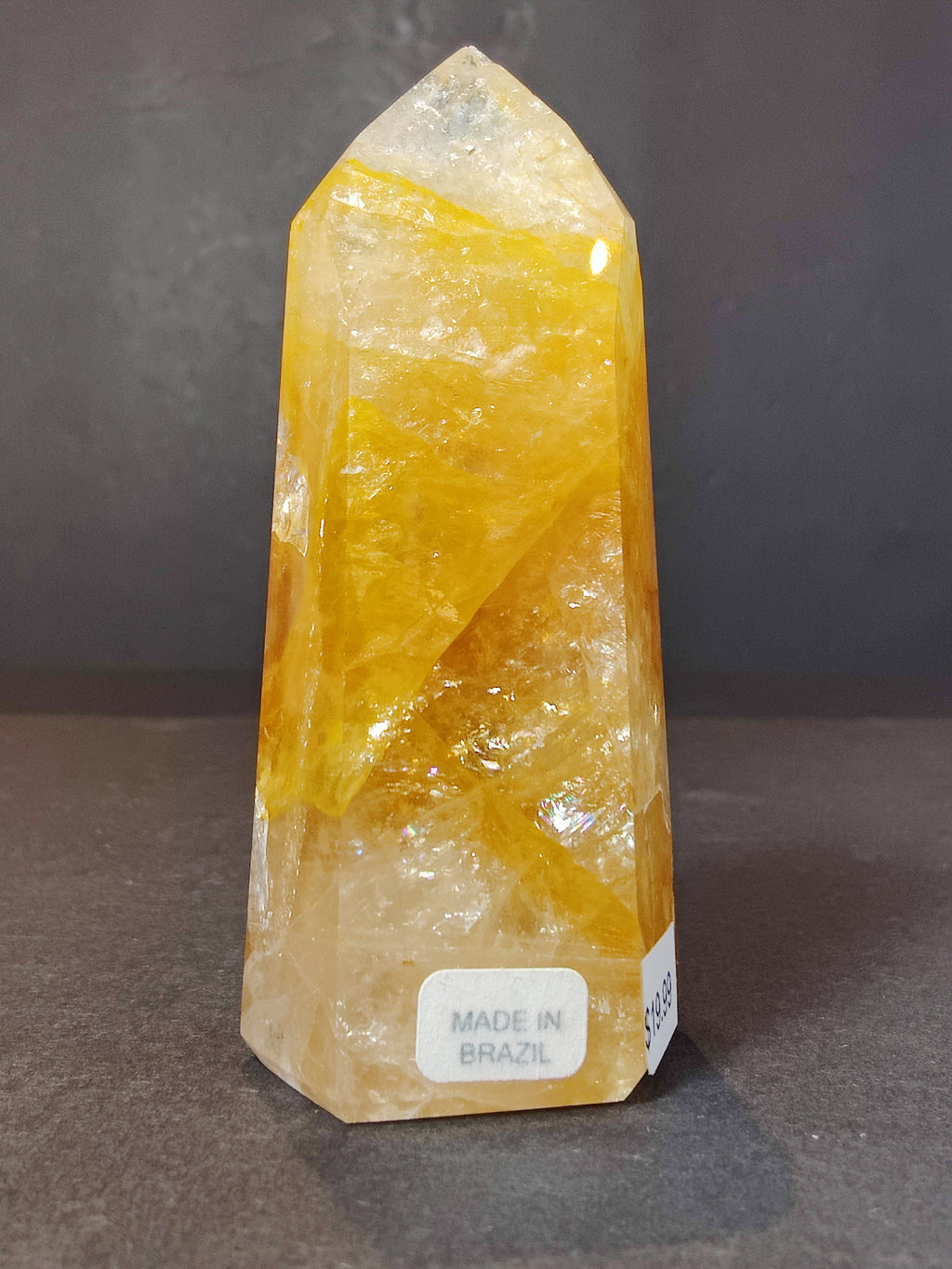 Golden Healer (Hematoid) Quartz Polished Obelisk Tower Sculpture