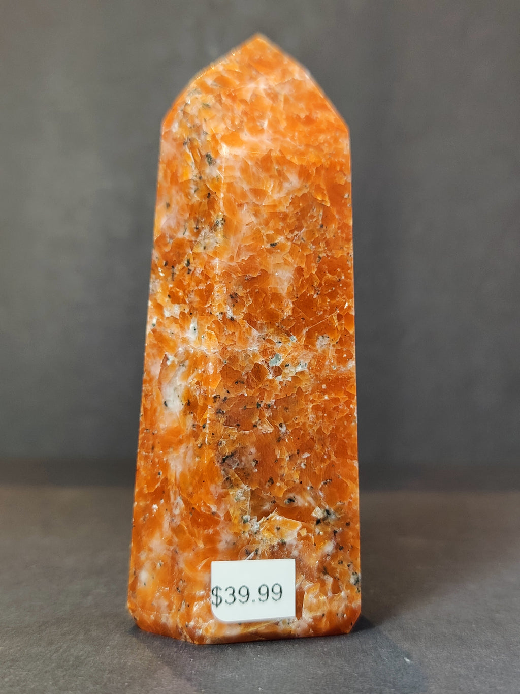 Sunstone Polished Obelisk Tower Sculpture